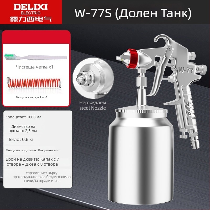 Пистолет за пръскане за мебели и автомобили, регулируеми дюзи, мулти-диаметър, зареждаема литиева батерия, 220V