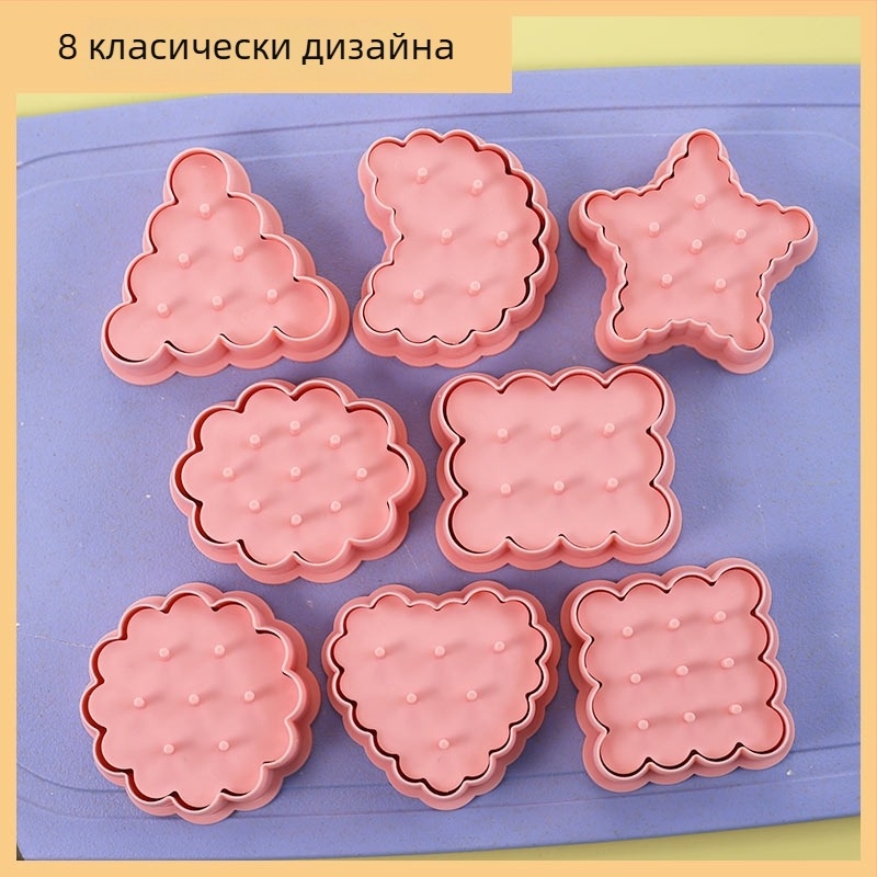 Форма за сладки и хлебчета с вълнообразна дантела и ретро модел за пълнеж; инструмент за фондан и печене