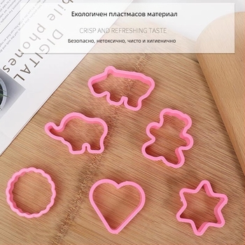 Комплект от 6 форми за сладки, PP материал, неправилни форми за оформяне на сладки