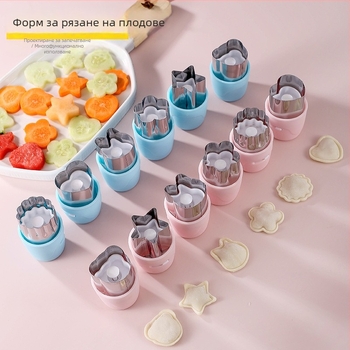 Cool and fast 6-частен комплект форми за пресоване с форма на пеперуда от 430 неръждаема стомана – за рязане на плодове, изрязване на бисквитки и оформяне на тестени изделия