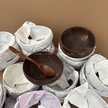 Дървена купа, кръгла, с цветен модел, в нов китайски стил