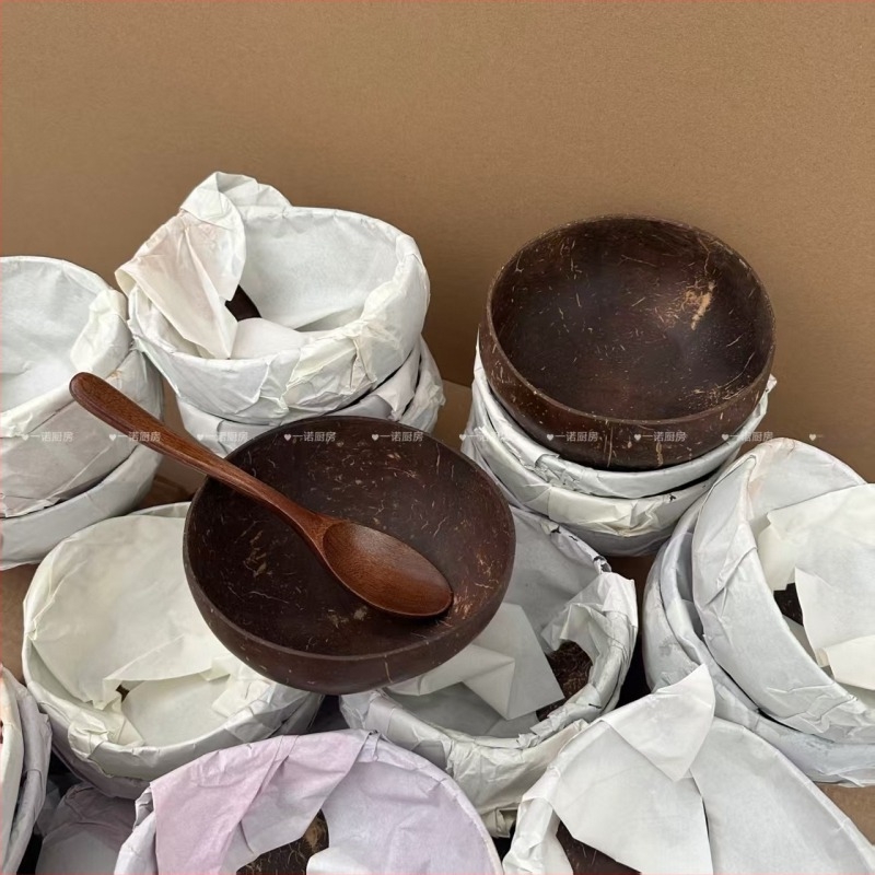 Дървена купа, кръгла, с цветен модел, в нов китайски стил