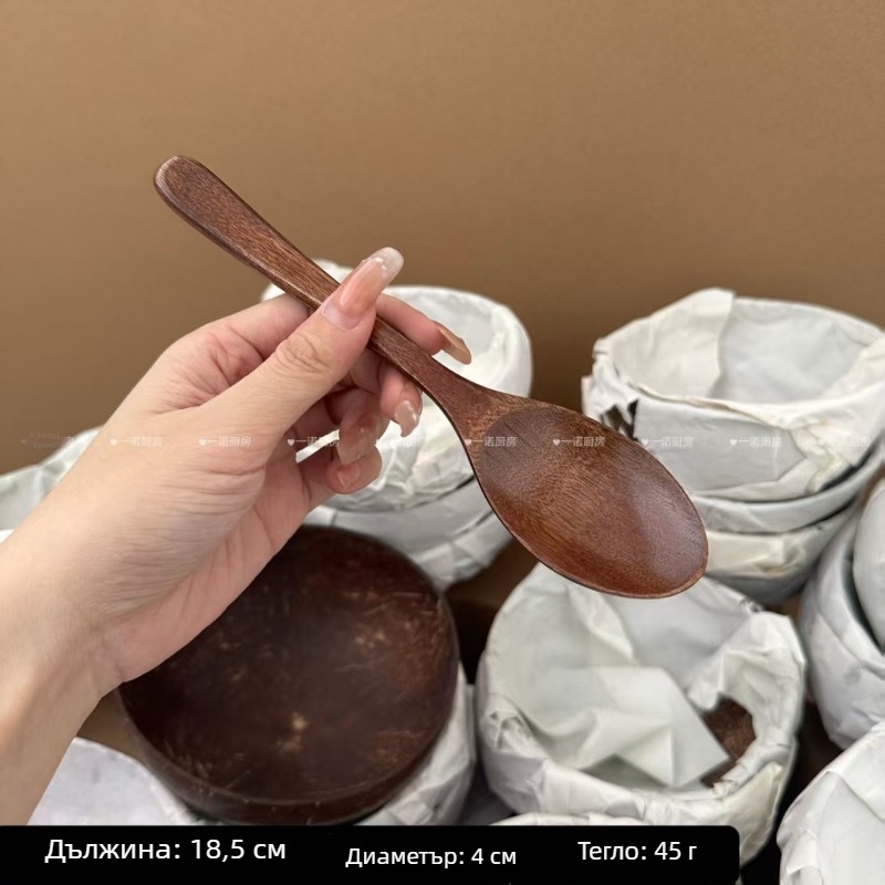 Дървена купа, кръгла, с цветен модел, в нов китайски стил