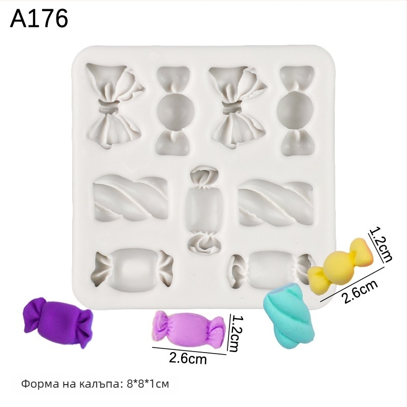 Силиконова форма за торти с форма на лък за украса с фондан и шоколад