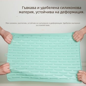 Силиконова кухненска подложка, квадратна, противохлъзваща, термоустойчива, защита от изгаряния