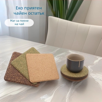 Дървена подложка за чаши за чай с изолация и защита от опарване, персонализирана с печат на лого, марка Yufino