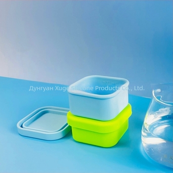 Квадратна силиконова кутия за детска допълваща храна, National Boutique, за деца над 3 месеца, прост стил