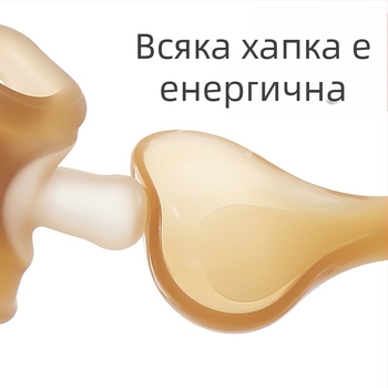 Бебешка силиконова лъжичка за хранене - мека за обучение, пълна силиконова, прост стил, с кутия за съхранение