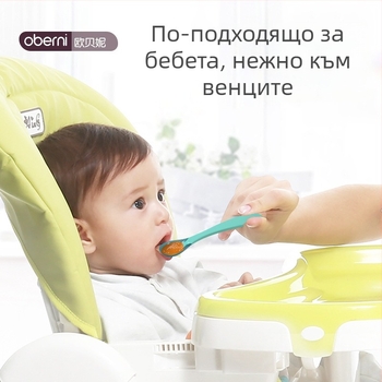 Obenie термохромна бебешка лъжичка - PP материал, за деца над 3 месеца, комплект 1 бр., антиизгаряне, мультяшен стил