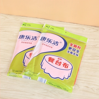 Еднократна PE пластмасова покривка за маса, квадратна, едноцветна, без лого