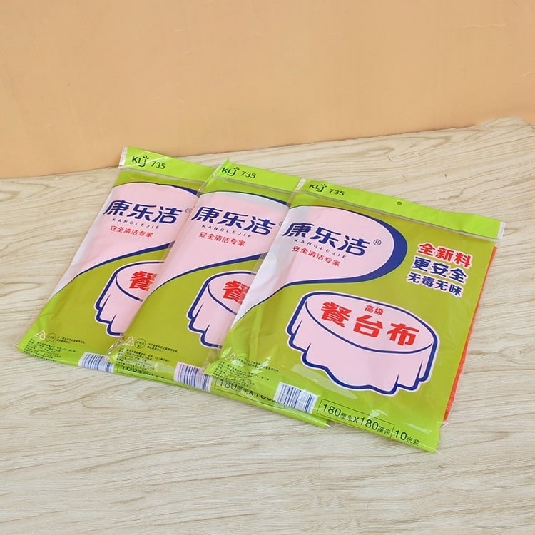 Еднократна PE пластмасова покривка за маса, квадратна, едноцветна, без лого