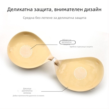 Найлонови дебели подплънки за повдигане на бюста, манго-образна форма на зърното, дишащи, невидими, лъскави, за сватбени рокли
