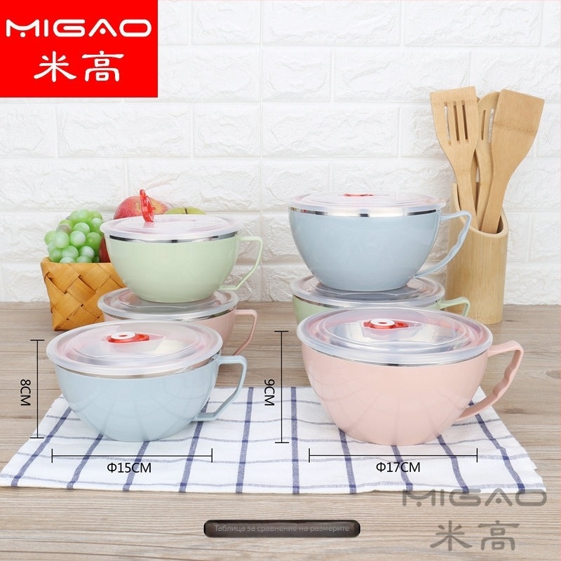 Кутия за обяд от неръждаема стомана, изолиран, кръгла форма, капацитет 0,8–1 л, неподходяща за микровълнова