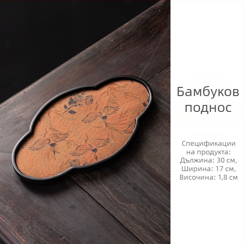 Абсорбираща подложка за чаши за чай, бързосъхнеща, в нов китайски стил, луксозен аксесоар за чайна церемония, топлоизолационна тава
