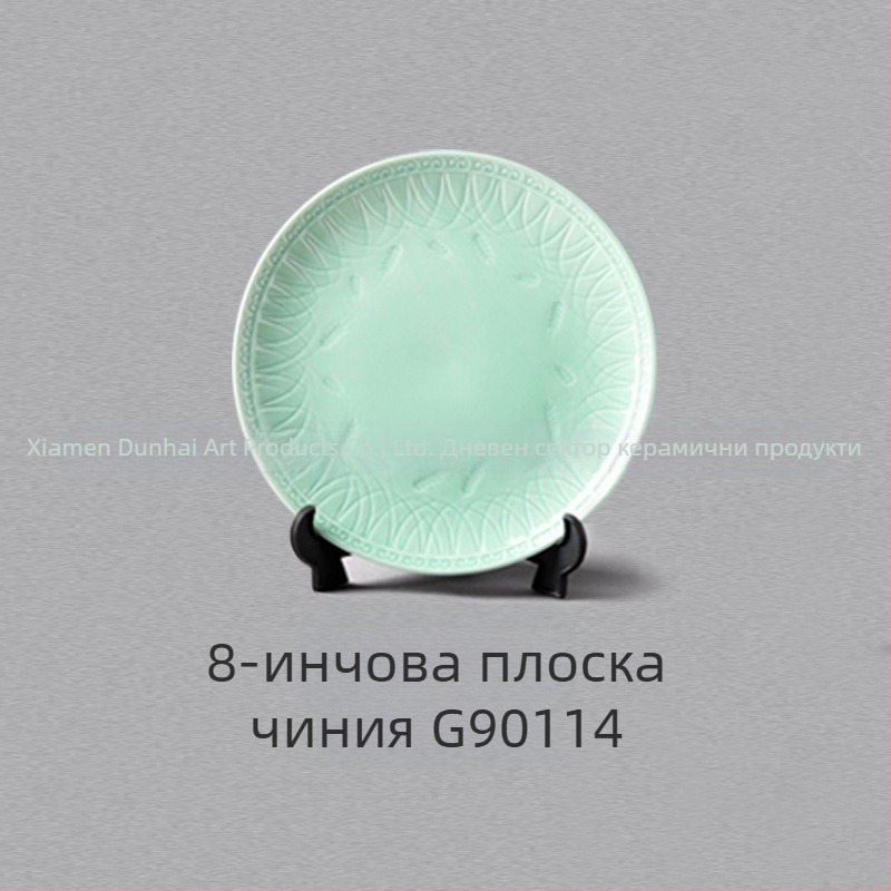 Керамичен сервиз за маса с глазура – Нов китайски стил от Susan Ceramics, включва купи за супа, чинии, тенджера за яхния и лъжица за супа; подходящ за деца, ученици, възрастни и по-възрастни; персонализация по заявка