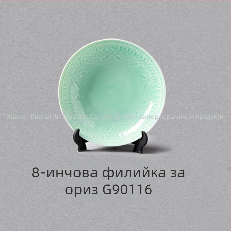 Керамичен сервиз за маса с глазура – Нов китайски стил от Susan Ceramics, включва купи за супа, чинии, тенджера за яхния и лъжица за супа; подходящ за деца, ученици, възрастни и по-възрастни; персонализация по заявка