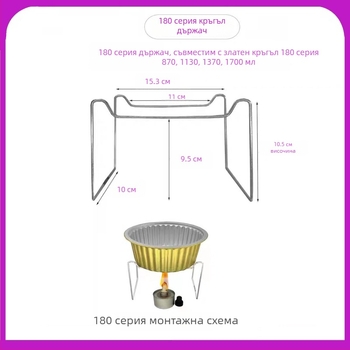 Еднократен държач за нагряване на малък горещ котлон за разнос — алуминиево фолио кутия за обяд, 100 бр., марка Kai fol, неподходящ за микровълнова печка, независим производител