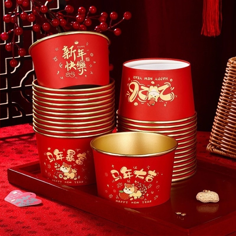 Еднократен пластмасов комплект купички за ориз и клечки за хранене, капацитет 520 мл, биоразградим, 30 опаковки