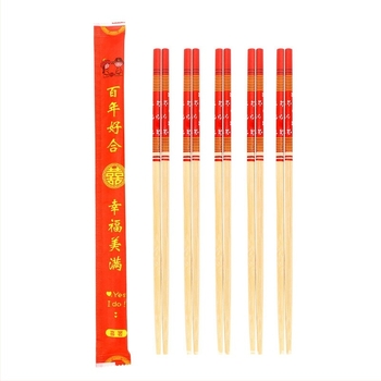 Еднократни палички за хранене със съд за чиния, бамбук, пакет от 50 двойки, биоразградими, печат на лого, възможна персонализация