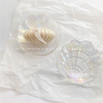 Стъклена чиния за съхранение на бижута с нестандартна форма, електроплатирана повърхност и стил лайт лукс ретро, подходяща за реквизит за снимки и палитра за маникюр.