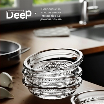 Стъклен комплект за подправки за мелене на чесън и джинджифил, кръгла форма, модерен минималистичен стил, снежна глазура