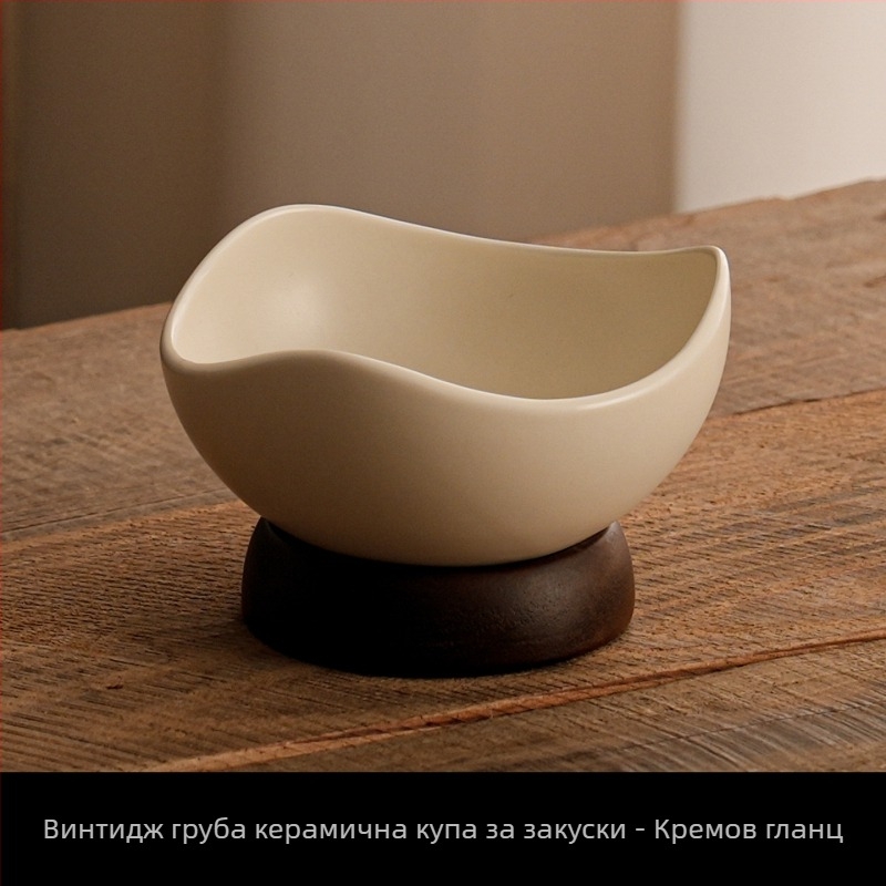 Керамична десертна купа, кръгла форма, повърхност в стил антична керамика, разнообразни шарки, възможно персонализиране
