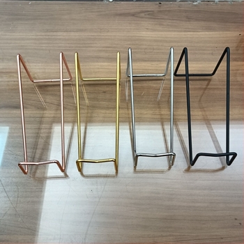 Държач за чаши за вино, метален електроплакиран тел, без пробиване, стил Нов Китай