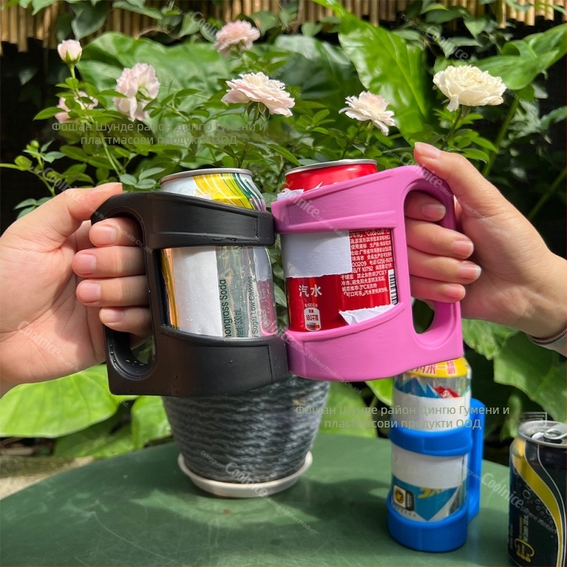 Силиконов държач за кенчета, модерен минималистичен стил, 136 г, без пробиване