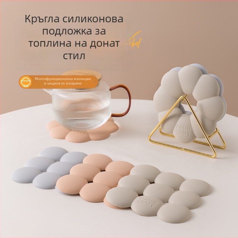 Силиконова топлоустойчива подложка за маса и чиния, карикатурен принт, неравна форма (Силикон; топлоустойчивост; карикатура)