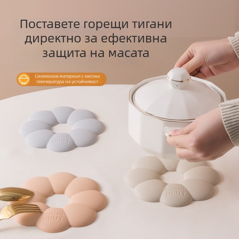 Силиконова топлоустойчива подложка за маса и чиния, карикатурен принт, неравна форма (Силикон; топлоустойчивост; карикатура)
