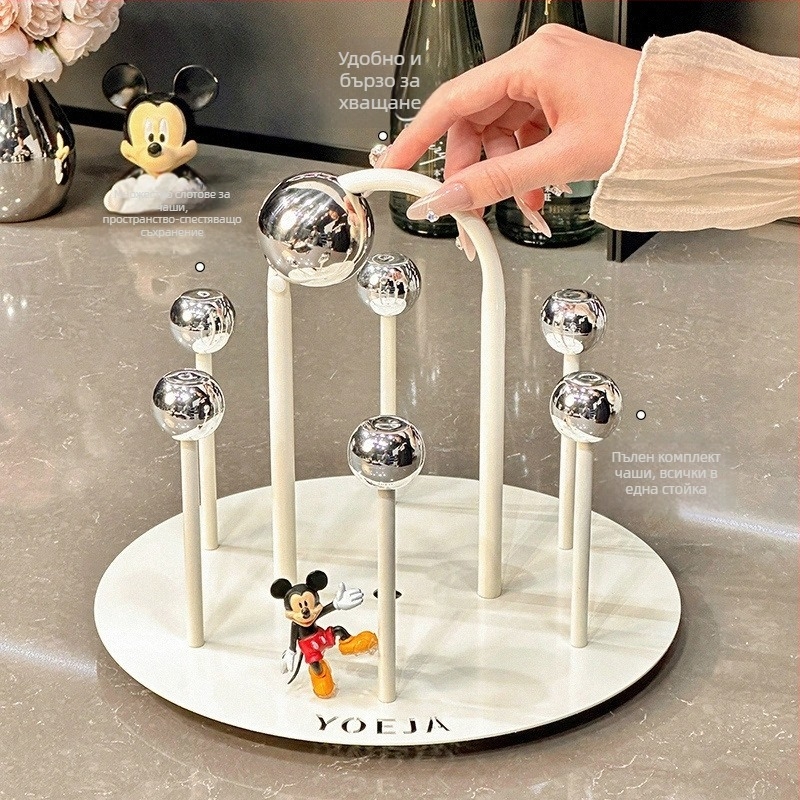 Комплект стъклени чаши за напитки, кристално стъкло, шестчастов комплект, стил лек лукс, капак за директно пиене