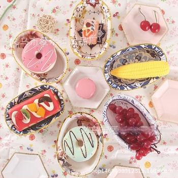 Love еднократни хартиени купички, овална форма, за горещ пот и сосове, домашни партита, екологично чисти