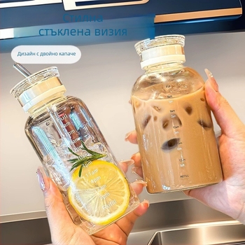 Чаша от високо боросиликатно стъкло с капак, устойчива на високи температури, непропусклива и термоизолираща