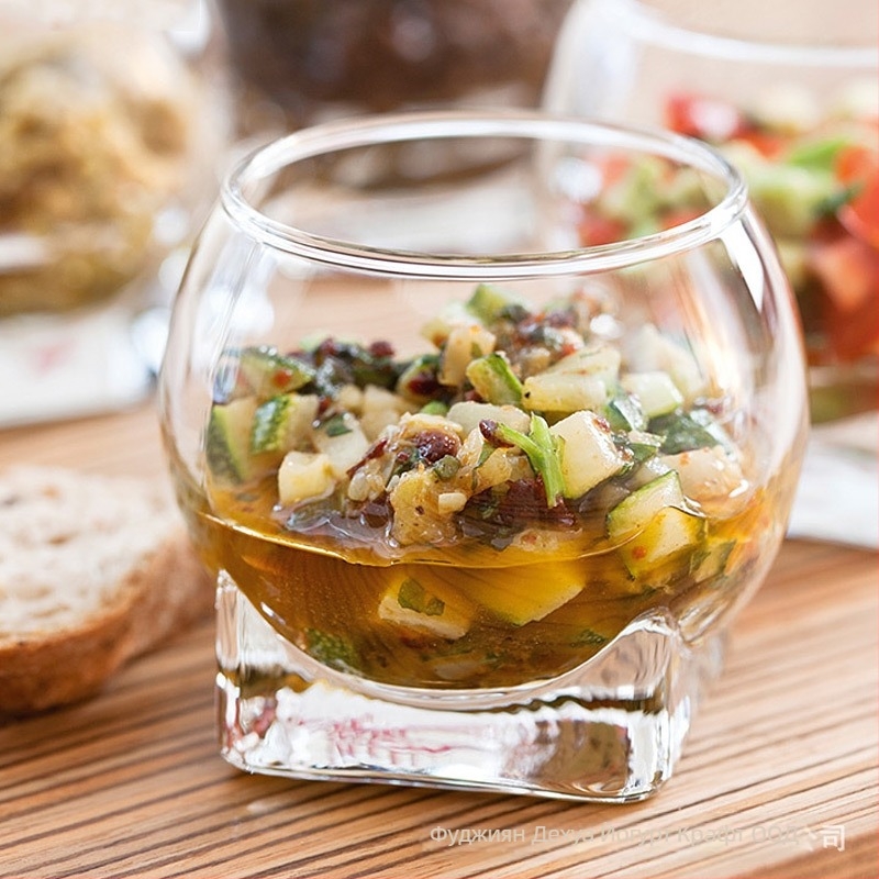 YOGEHOME десертна чашка – термоустойчиво стъкло, модерен минимализъм, еднослойна, пресована изработка