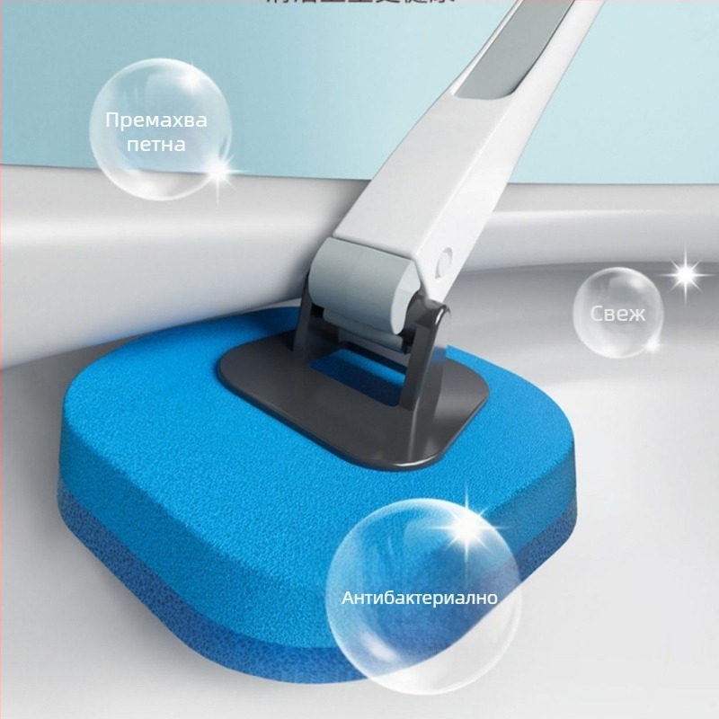 Еднократна стенна четка за тоалетна — дълга дръжка, комплект за дома, пластмасов материал