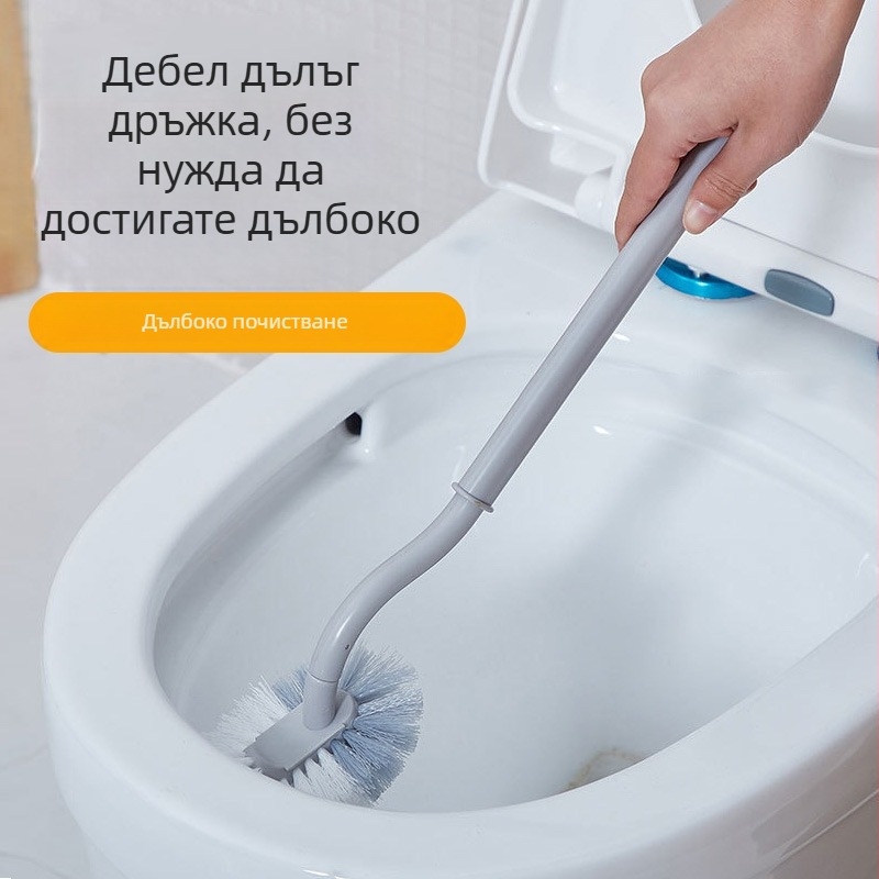 Японски стил тоалетна четка, дълга дръжка, меки четина, стенна монтирана с основа