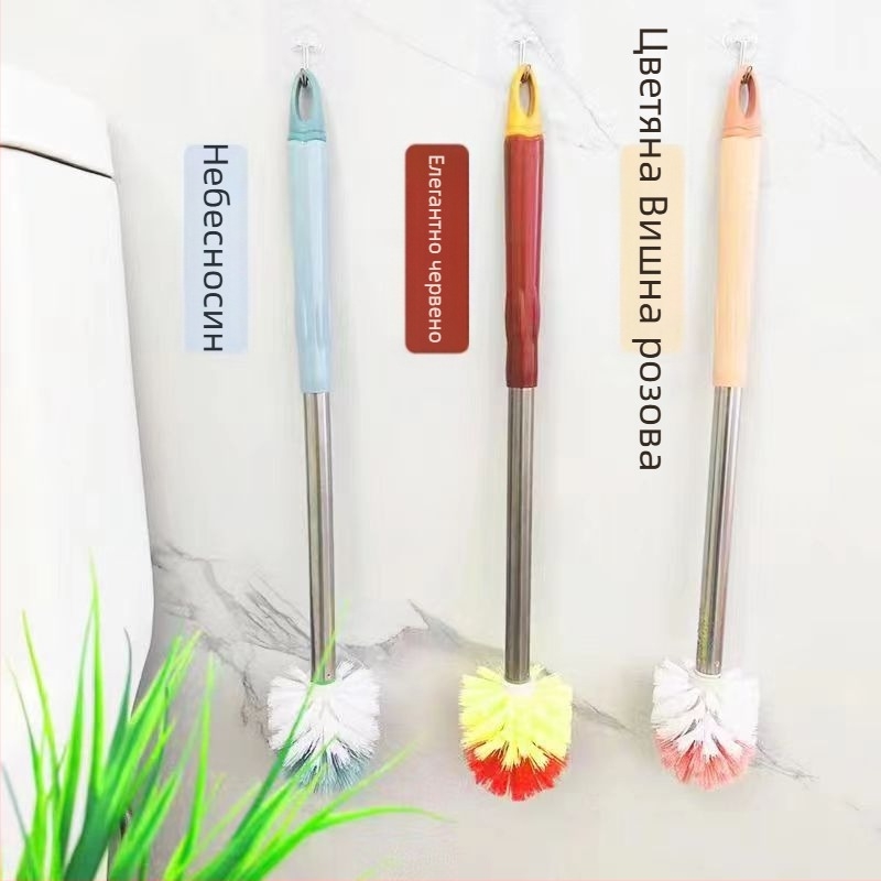 Тоалетна четка с кръгла глава и дълга дръжка, неръждаема стомана, тегло 5 кг, картонена опаковка