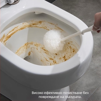 Четка за тоалетна за баня с меки четина, пластмасова конструкция; тегло 90 g; марка sanko; пускана на пазара през пролетта на 2021 г.