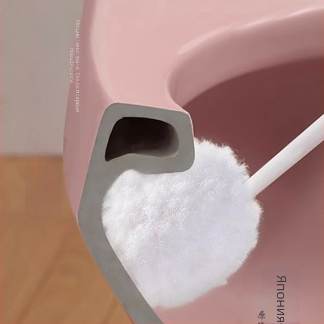 Четка за тоалетна за баня с меки четина, пластмасова конструкция; тегло 90 g; марка sanko; пускана на пазара през пролетта на 2021 г.