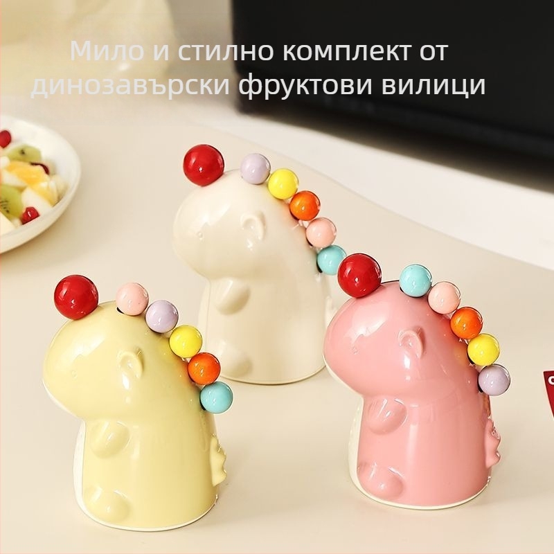 Вилици за плодове за деца – пластмасови, карикатурен дизайн, стил свеж и сладък