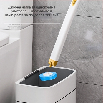Стенно монтиран комплект за четка за тоалетна с разтваряща се сменяема глава – почистване без мъртви ъгли, еднократна за домакинството | Марка: More than a hundred good; Материал: Пластмаса; Обработка по заявка: Да; Лицензирана частна марка: Да