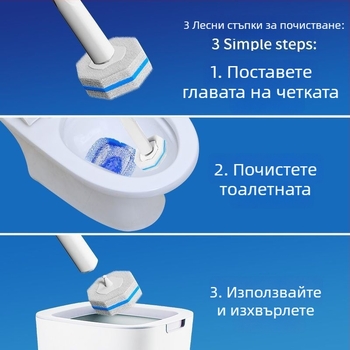 Love jujie Глава за замяна на еднократна четка за тоалетна – стенна, с дълга дръжка, пластмаса, модерен минималистичен стил