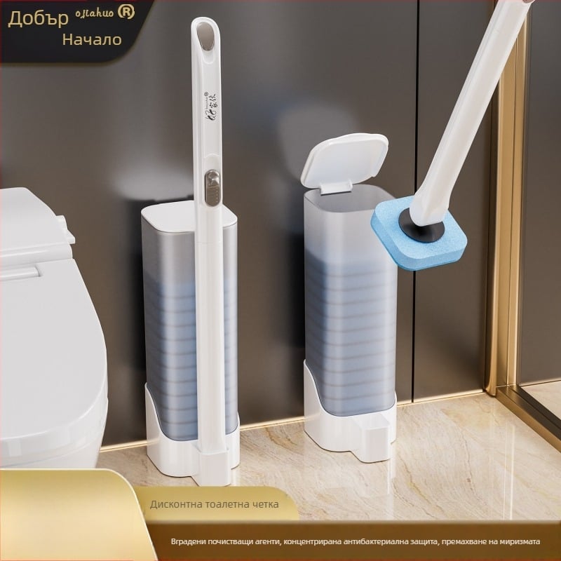 Еднократна тоалетна четка със стенен монтаж и сменяема глава | пластмаса | марка Good Guy