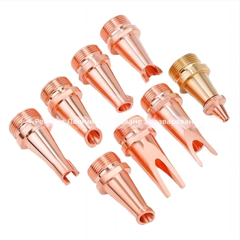 Лазерен заваръчен накрайник (меден) — 380 A, антизапушваща паста, серия накрайници за лазерно заваряване (модели a, b, c, as, bs, cs, ds, es, fs)