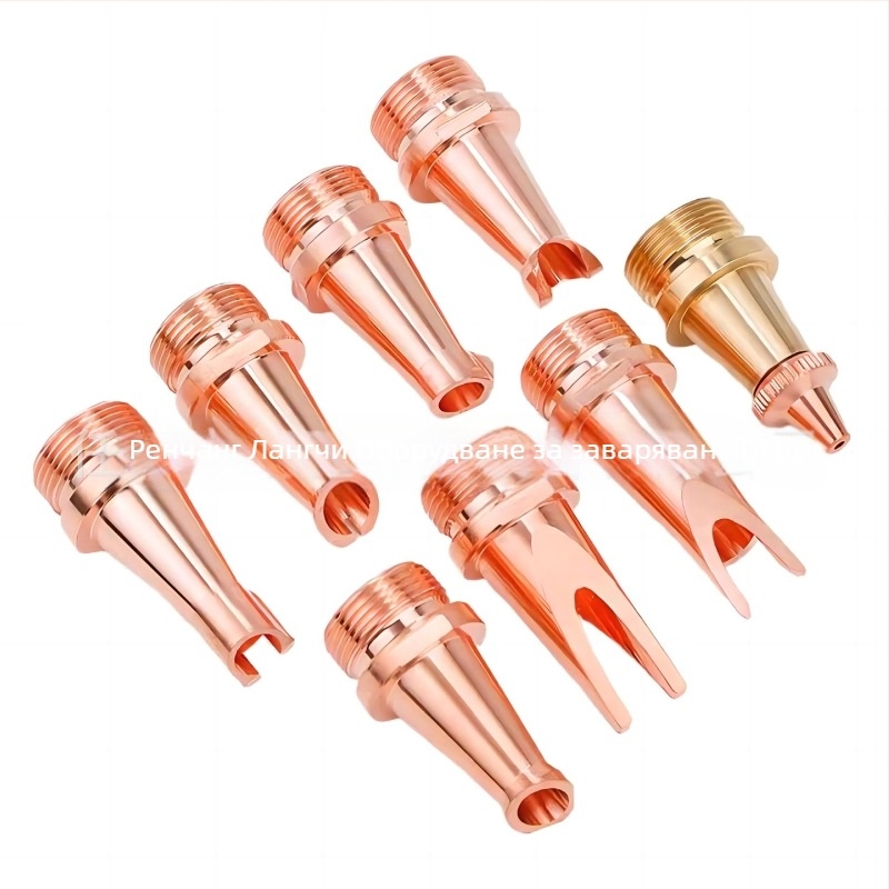 Лазерен заваръчен накрайник (меден) — 380 A, антизапушваща паста, серия накрайници за лазерно заваряване (модели a, b, c, as, bs, cs, ds, es, fs)