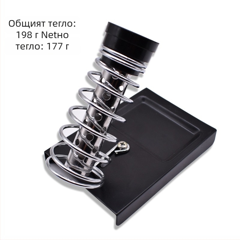 Метален държач за поялник с двойна тръба и пружинен държач