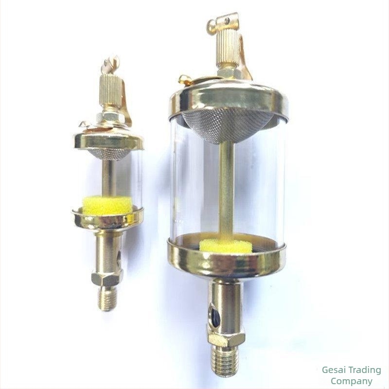 Чаша за масло с иглен клапан за машини, медно покрита, резби G1/4, G1/8, G3/8