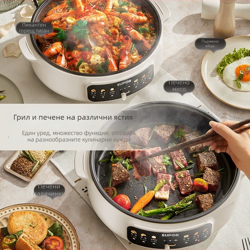 Електрическа машина за палачинки с двустранно нагряване, 220V, 1500W, подходяща за 4–5 човека