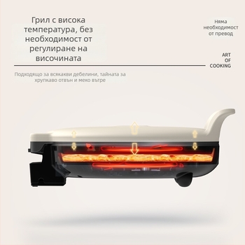 LR-J3436 Електрическа тава за печене с двойно нагряване и окачена скара, за 4–5 души, 220V/50Hz