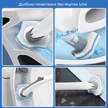 Еднократна тоалетна четка със гъба — комплект ZUBULUN, пластмаса, 0,41 кг, 18 броя в опаковка